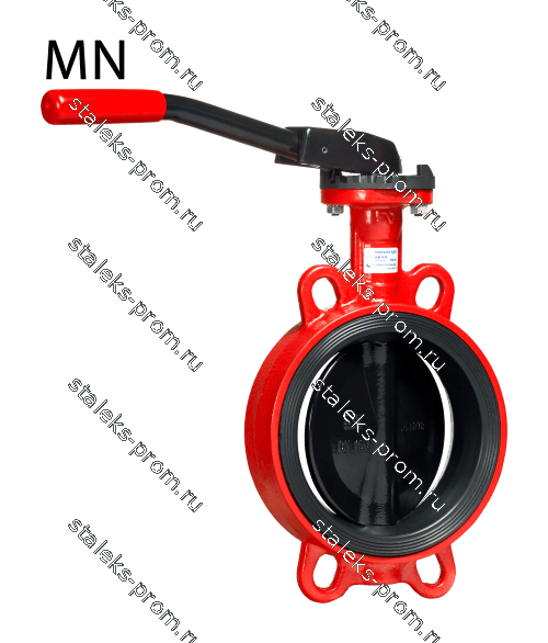 Затвор дисковый поворотный межфланцевый ЗПВС-FL(W)-3  Ду 32-200 c рукояткой, для системы пожаротушения, Гранвэл